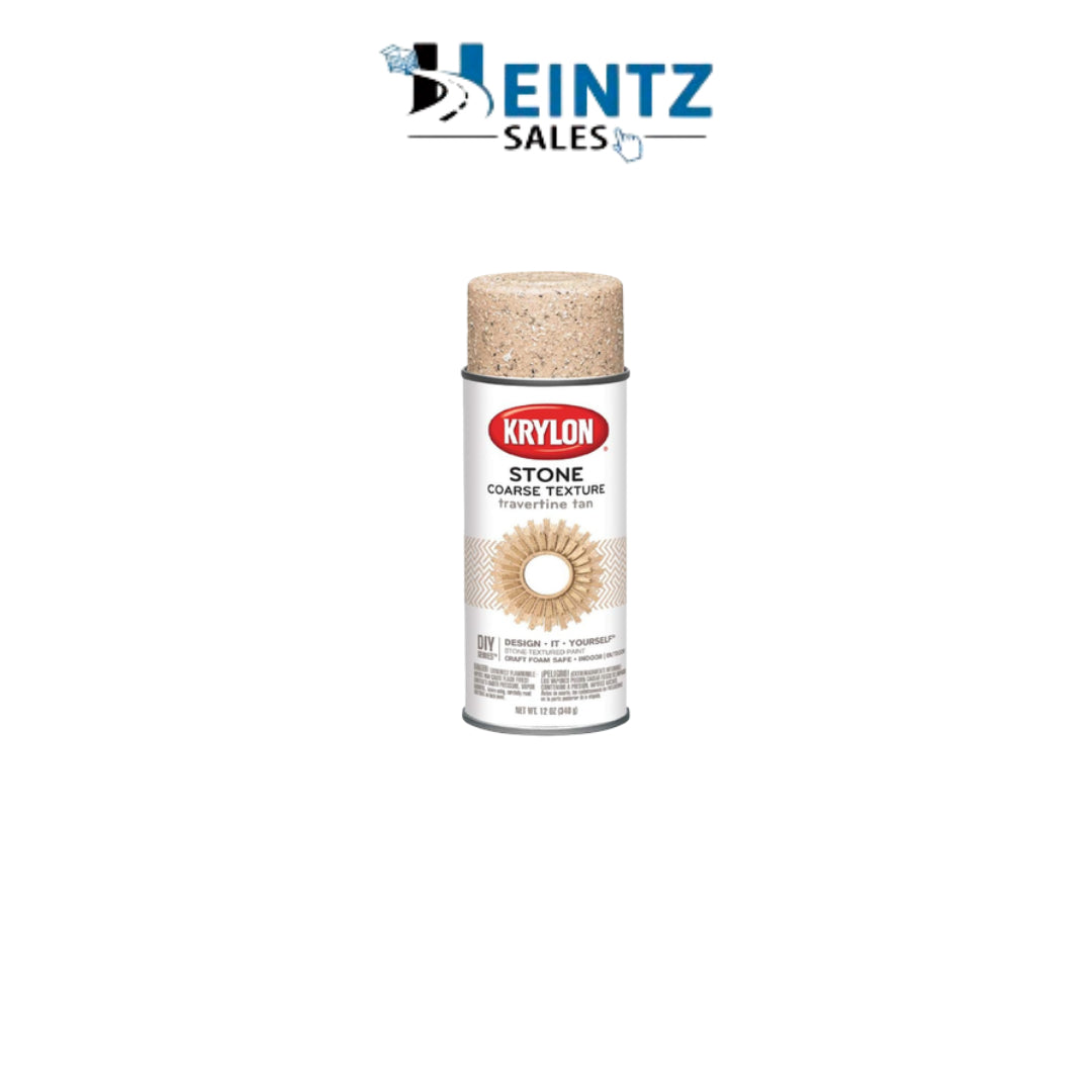 Krylon Coarse Stone Texture Finish Spray Paint Travertine Tan 12 Ounce