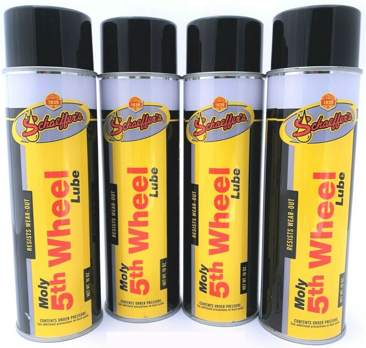 Schaeffer's 202-4 PACK Moly 5th Wheel Lube - 16oz aerosol can