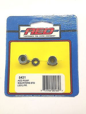 AED 5431 Holley Carb Accelerator Pump Squirters-Std .031" -One pair-Carb nozzles