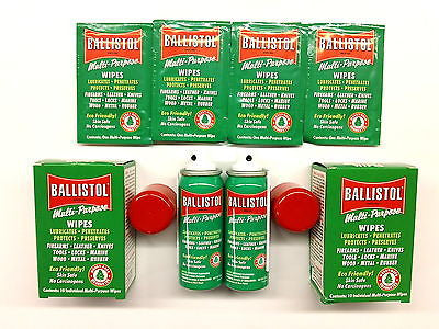 Ballistol Multi Purpose Oil-Lubricant Gun Cleaner - 2-1.5oz cans & 20 wipes