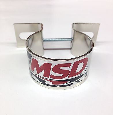 MSD 8213 MSD Ignition Universal Chrome Coil Mounting Bracket-Canister Coil Mount