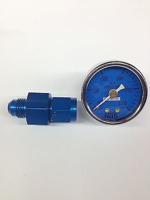 Nitrous Oxide Systems NOS15912 -6AN Mechanical Bottle Pressure Gauge 1500psi