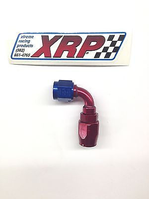 XRP 209006 Double Swivel Aluminum Hose End-6/6AN 90° Fuel/Water/Oil line fitting