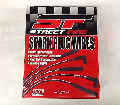 MSD 5562 plug wires-Street Fire Black-Small Block Chevy Truck 305-350-'85-on