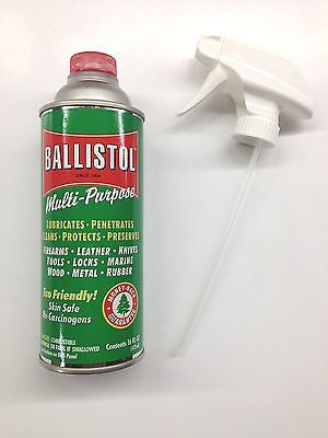 Ballistol Multi Purpose Lubricant Gun Cleaner - SIX-16oz cans w/ Spray Triggers