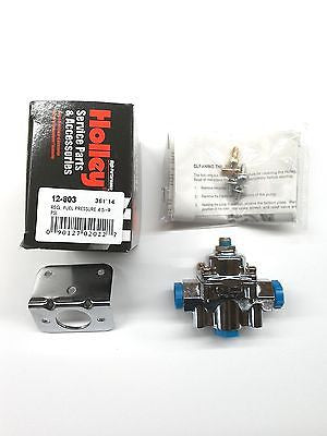 Holley 12-803 Fuel Pressure Regulator-2 Port Adjustable- 4.5-9 PSI-Chrome Finish