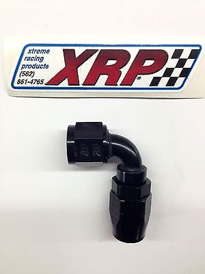 XRP 209008BB Double Swivel Black Aluminum Hose End-8/8AN 90° Fuel/Water/Oil line