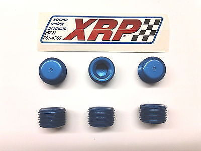 XRP 993206 3/4" NPT Blue allen head socket pipe plug-Anodized Aluminum-QTY 6