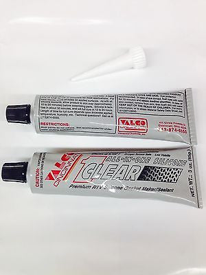 Valco Cincinnati All-in-One Silicone-CLEAR-3oz tube- Gasket Sealant-Get 1 FREE