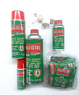 Ballistol Multi Purpose Lubricant/Gun Cleaner - Gun Lovers Gift Set - 16oz-6oz-4oz-1.5oz-20 wipes