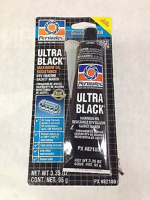 Permatex 82180 Ultra Black Hi-Temp RTV Silicone Gasket Maker 3.35 oz-LOT OF 10