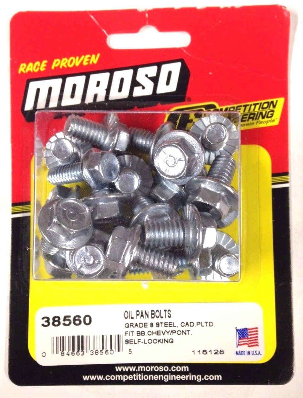 Moroso 38560 Self-Locking Oil Pan Bolts Big Block Chevy & Pontiac V8