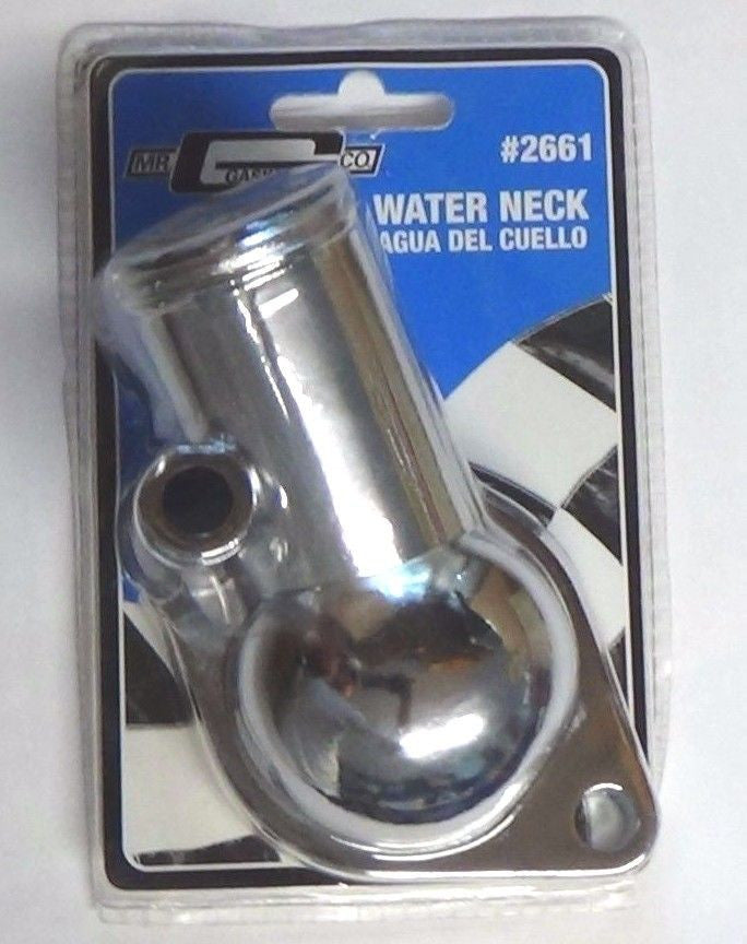 Mr. Gasket 2661 Chrome Thermostat Housing, Small/Big Block Cheby, Plated O-Ring