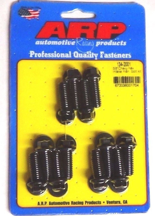 ARP 134-2001 Small Block Chevy Hex Intake Manifold Bolt Kit Chromoly Black Oxide