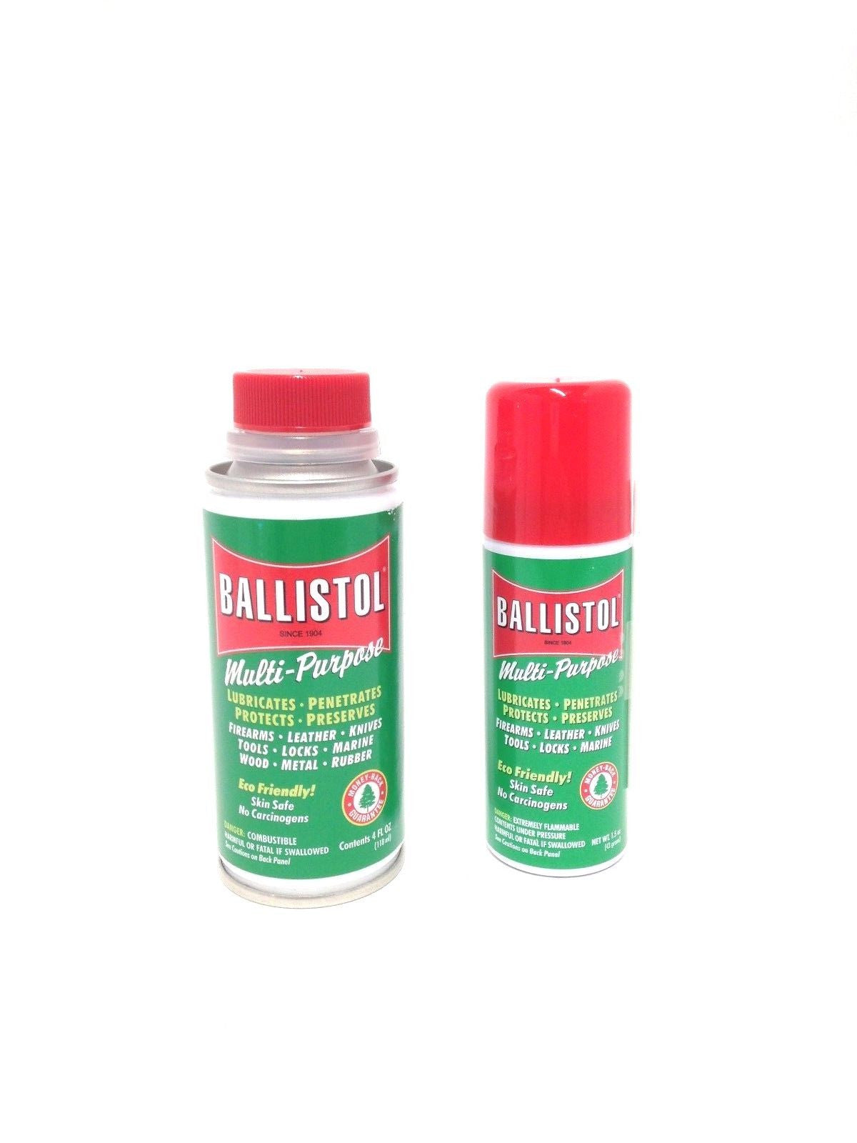 Ballistol Multi Purpose Oil-Lubricant Gun Cleaner - 4oz Non-Aerosol & 1.5oz Aerosol