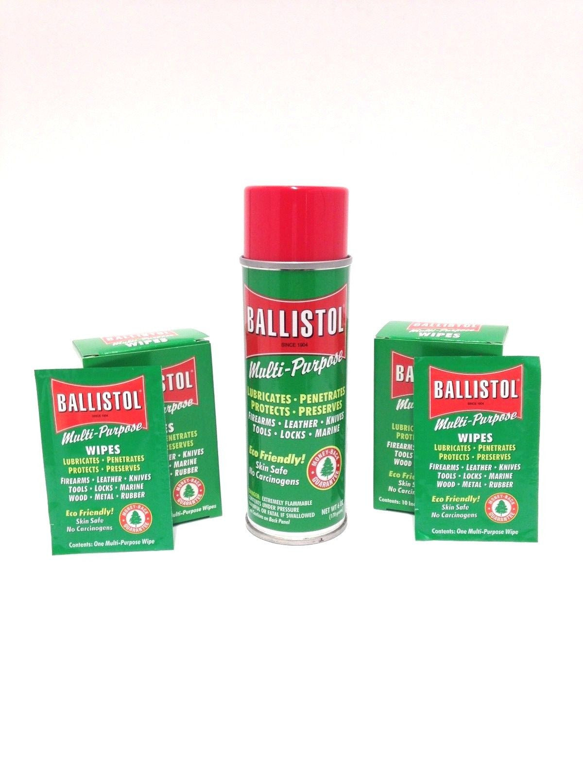 Ballistol MultiPurpose Oil-Lubricant Gun Cleaner - 6oz Aerosol & 2-Box of 10 wipes