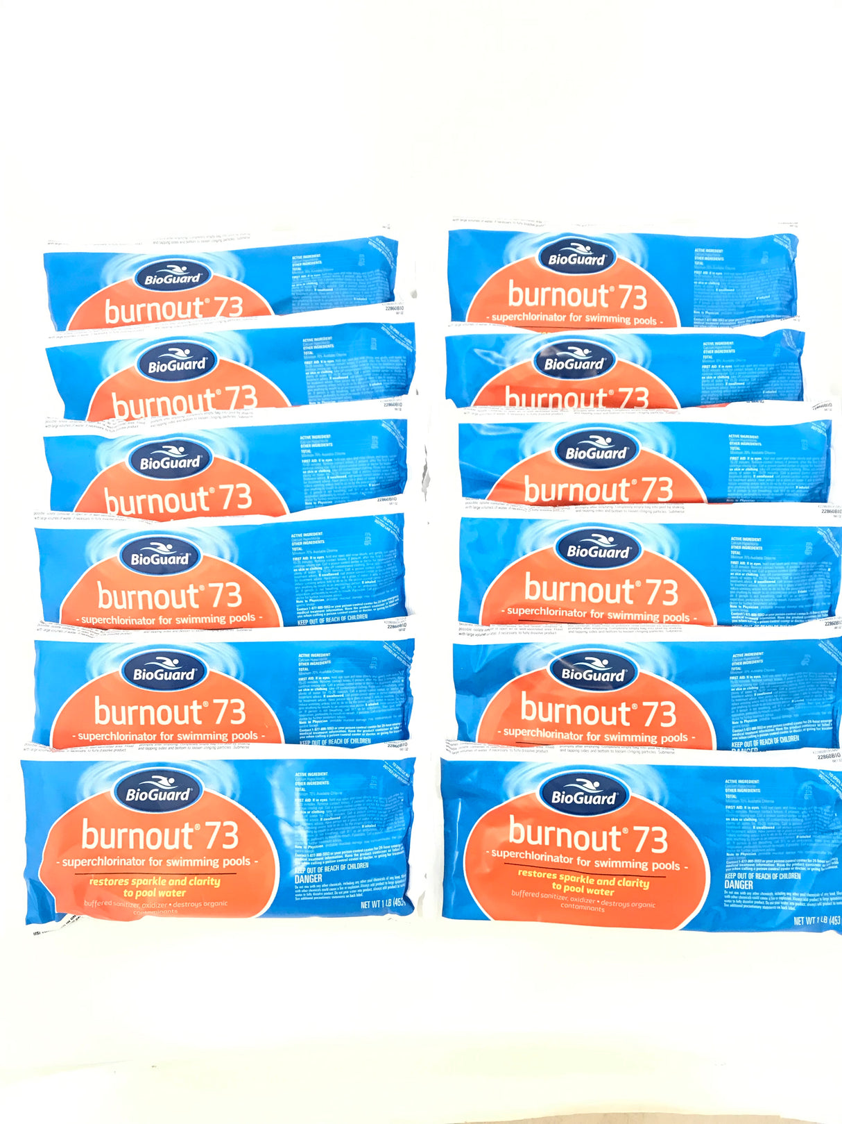 BioGuard 22860 BURNOUT 73-12 PACK Superchlorinator for swimming pools - sanitize - 12lb