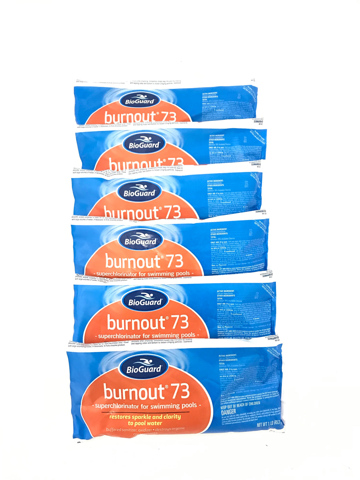 BioGuard 22860 BURNOUT 73-6 PACK Superchlorinator for swimming pools - sanitize - 6lb