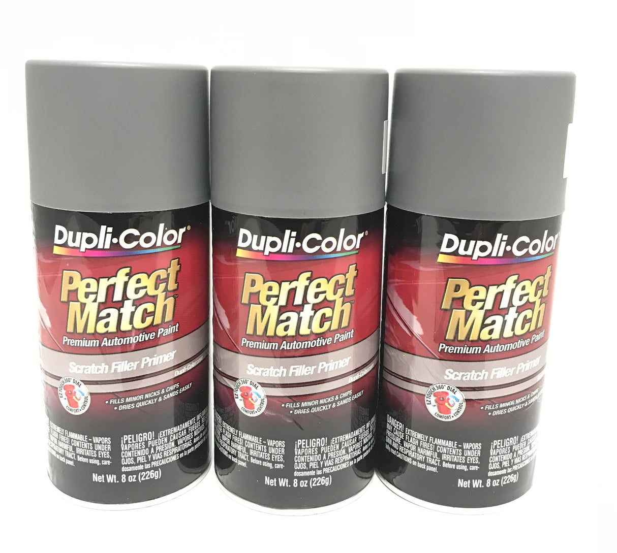 Duplicolor BPR0031-3 PACK Perfect Match SCRATCH FILLER PRIMER GRAY - 8oz