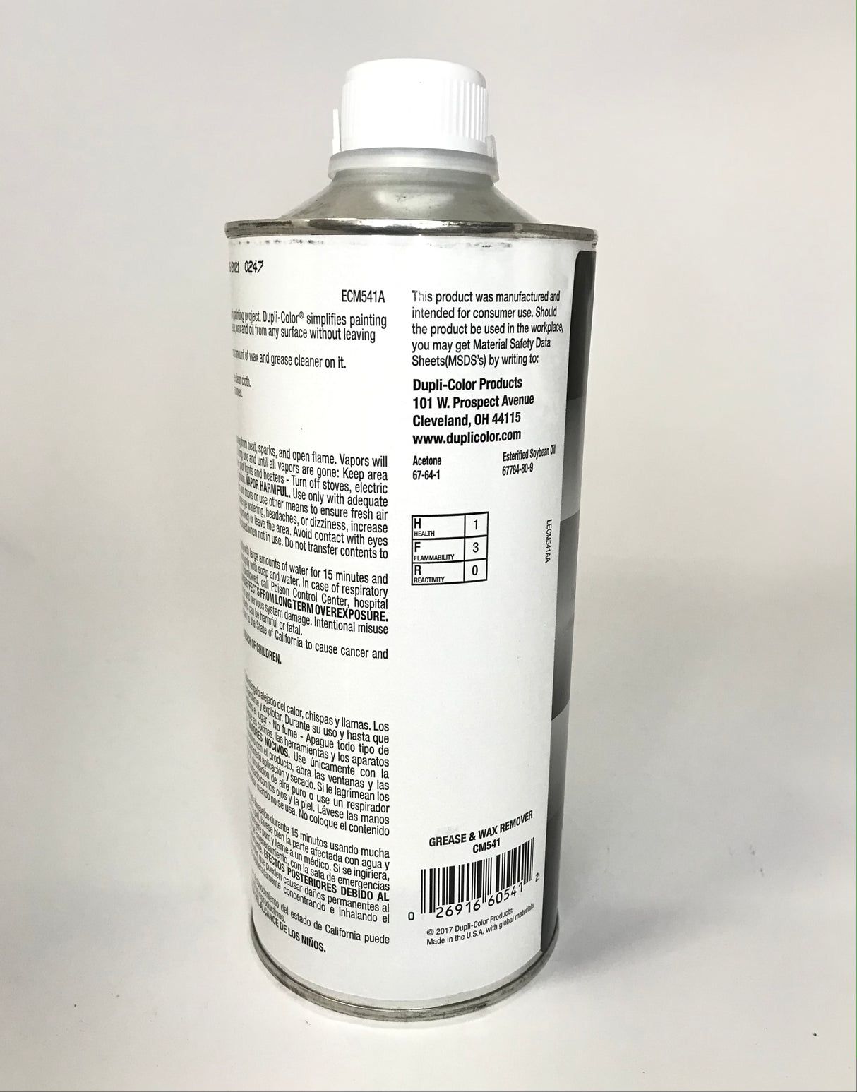 DUPLICOLOR CM541-3 PACK Premium Cleaner Series Grease and Wax Remover - 1 quart