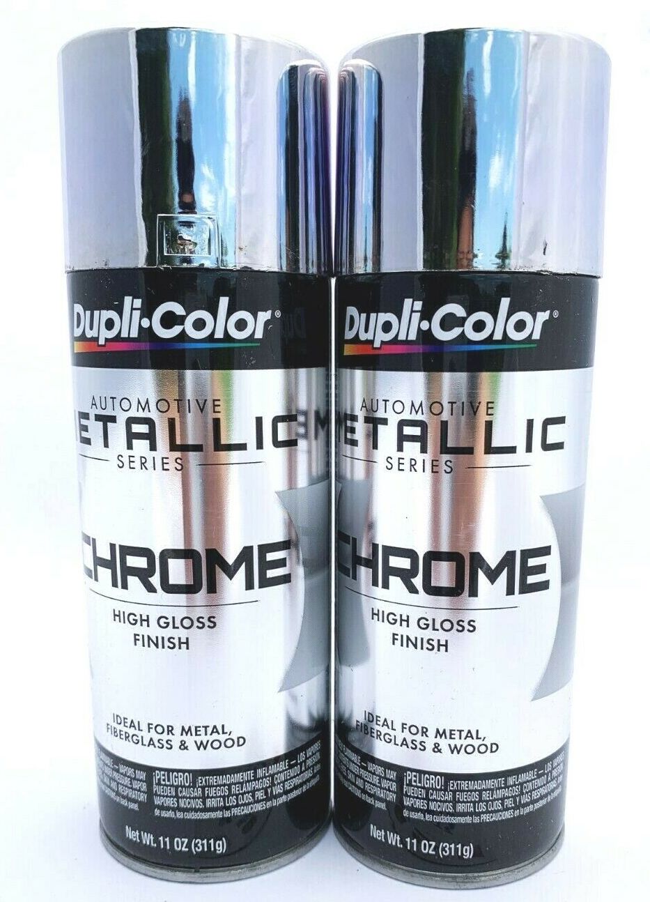 Duplicolor CS101-2 Pack Automotive Metallic Chrome Coating High Gloss Finish - 11 oz Can