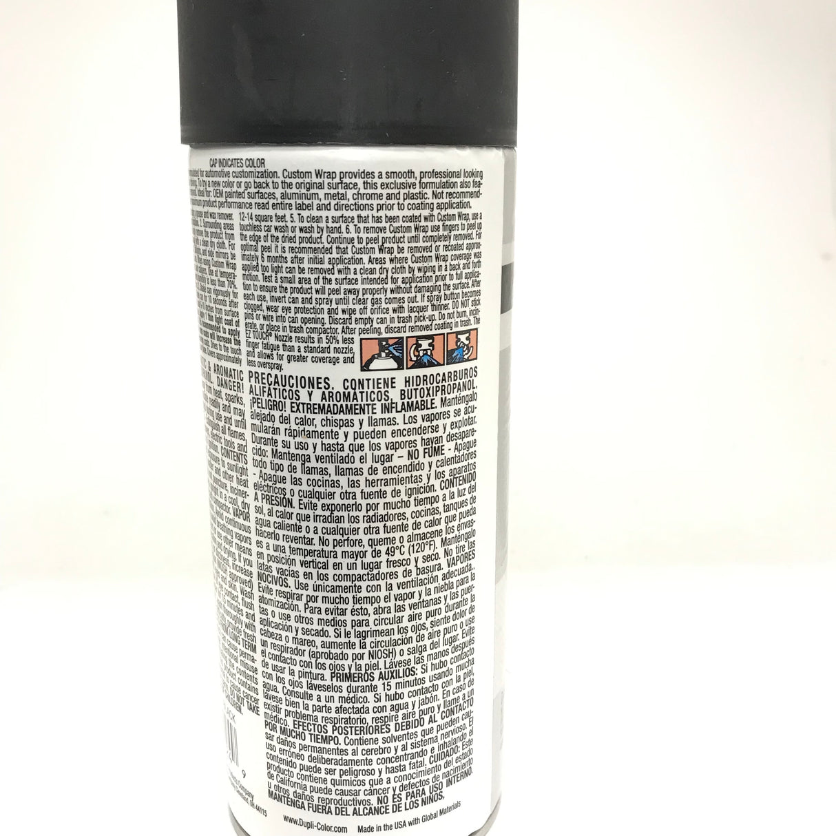 Duplicolor CWRC794 - 2 Pack Custom Wrap Removable Paint Carbon Black Matte - 11 oz