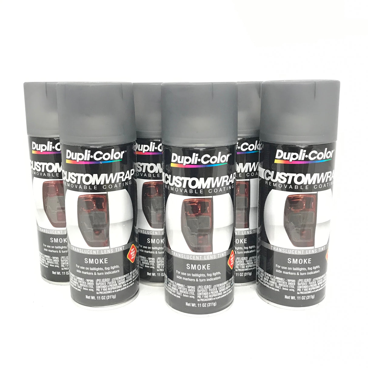Duplicolor CWRC815 - 6 Pack Custom Wrap Removable Paint Smoke Lens Tint - 11 oz
