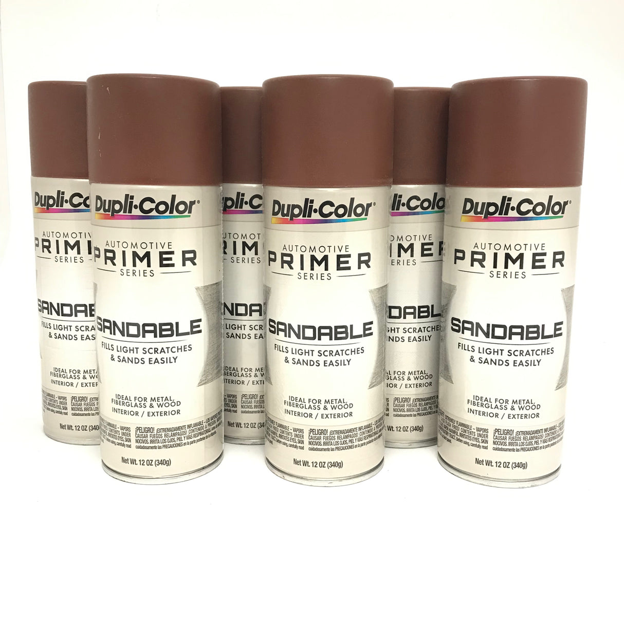 Duplicolor DAP1687-6 PACK Rust Resistant Sandable All-Purpose Primer - 12 oz