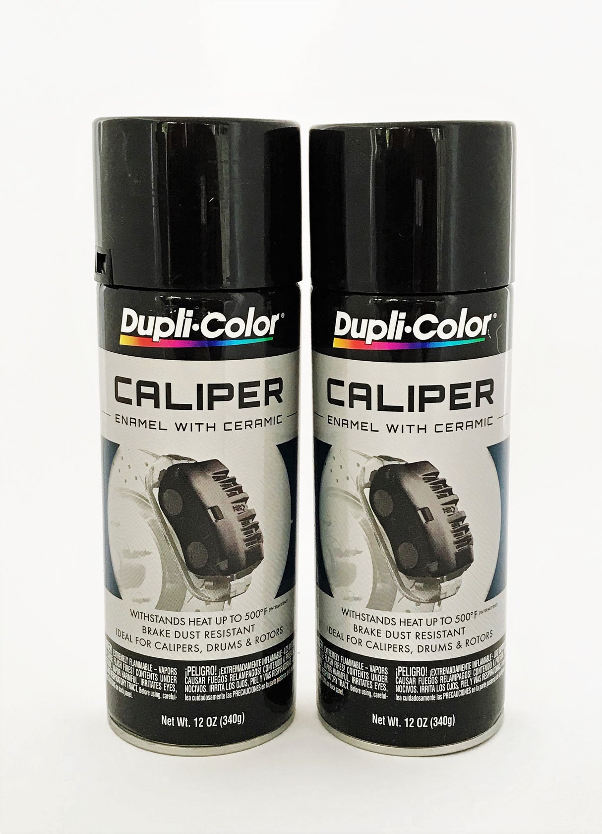 Duplicolor BCP102 - 2 Pack Caliper Spray Paint Black with Ceramic - 12 oz