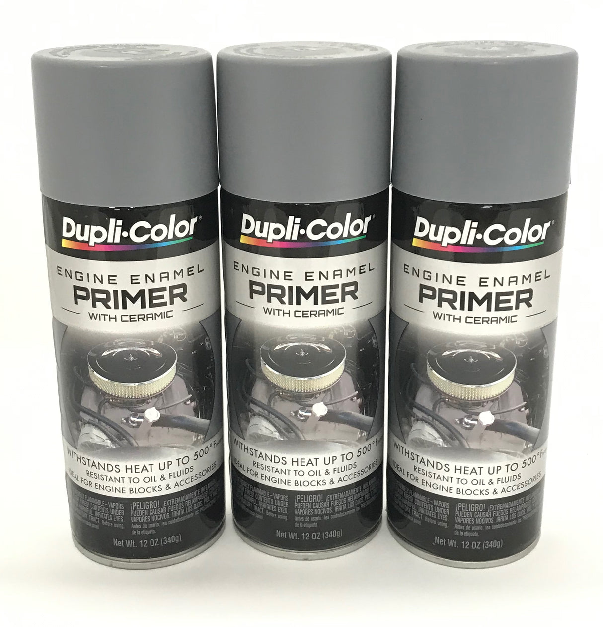 Duplicolor DE1612 - 3 Pack Engine Enamel Paint with Ceramic Gray - 12 oz