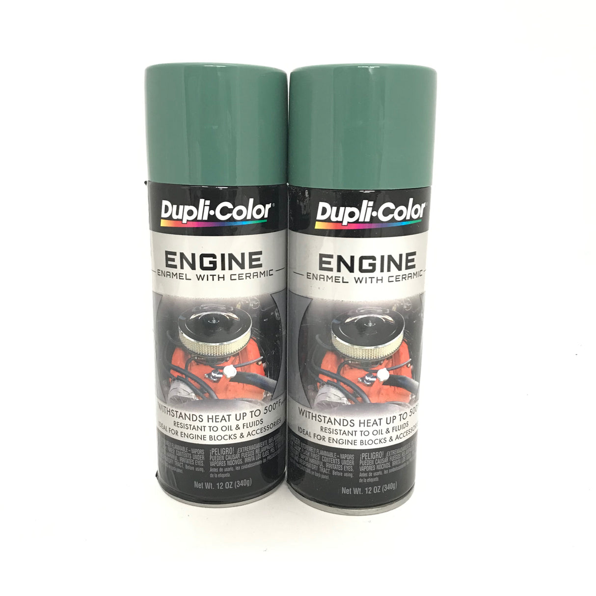 Duplicolor DE1618-2 PACK Engine Enamel with Ceramic Detroit Diesel Alpine Green - 12 oz
