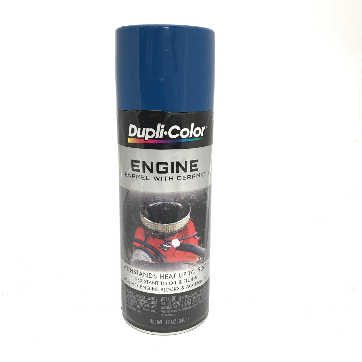 Duplicolor DE1621 Engine Enamel Paint w/ Ceramic, OLD FORD BLUE - 12 oz Aerosol