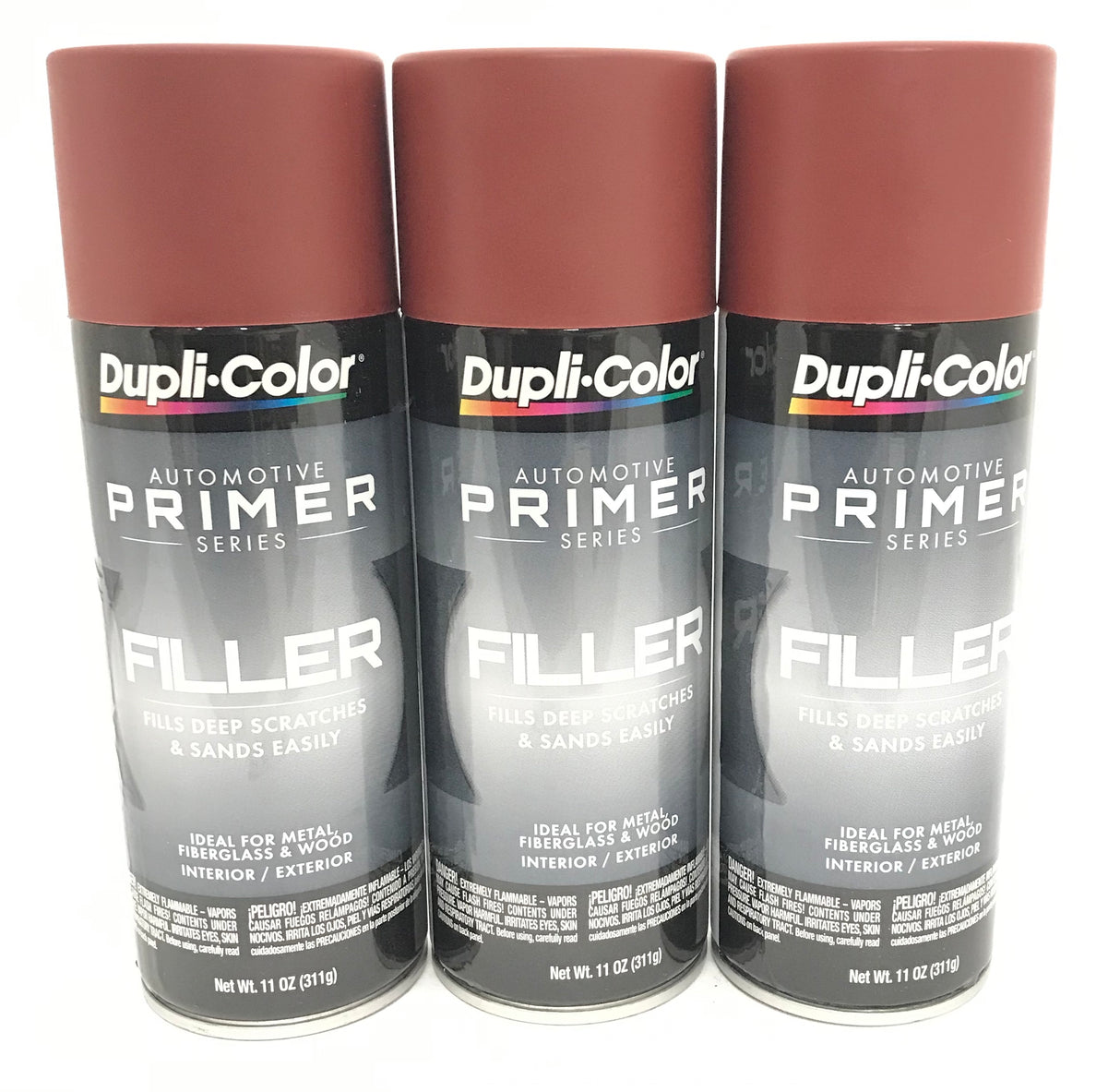 Duplicolor FP102-3 PACK Red Filler Primer - 11 oz Aerosol Can