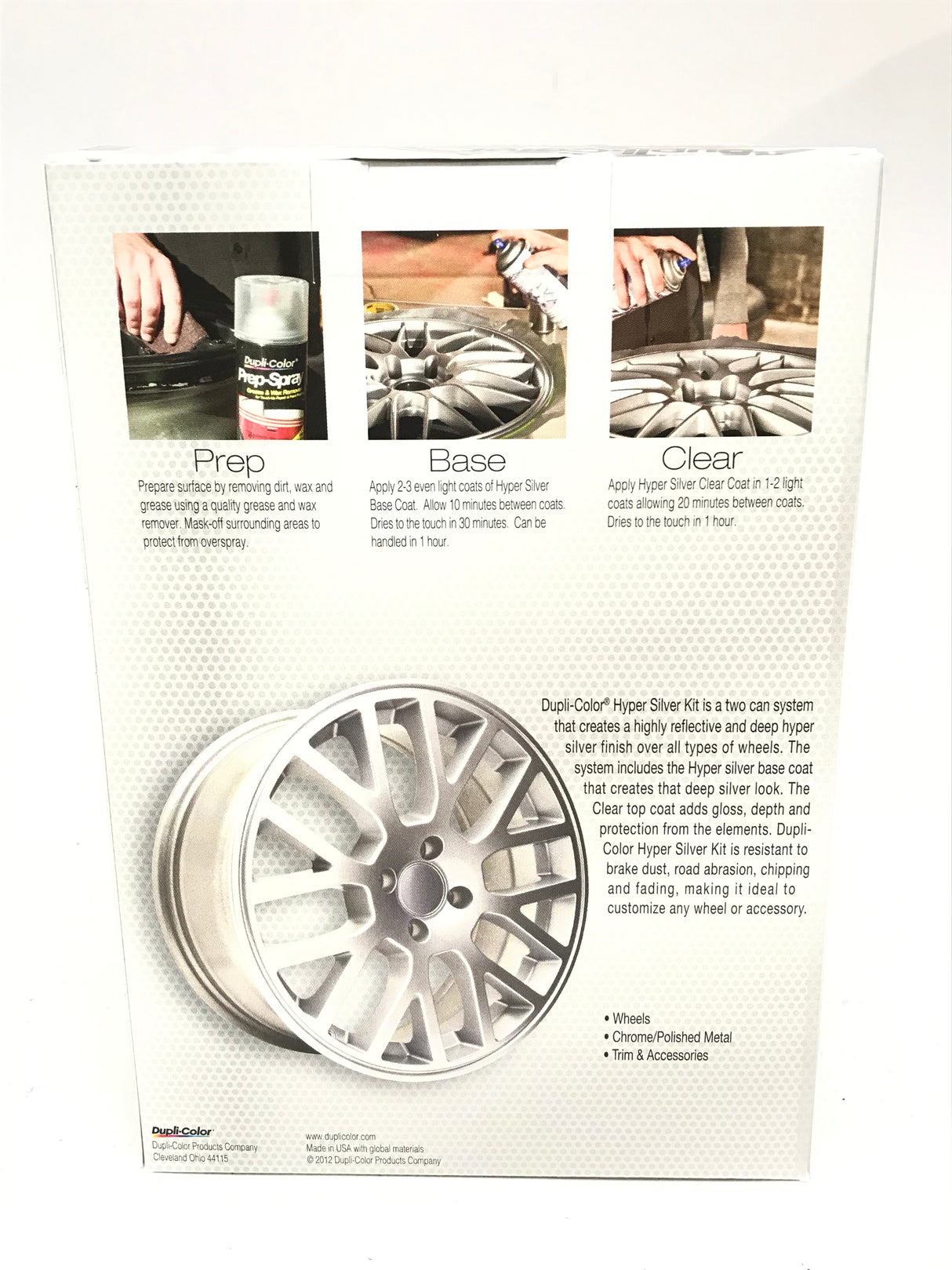 Duplicolor HSK100-2 PACK Hyper Silver Metallic Coating 2 Can Kit - Chip Resistant