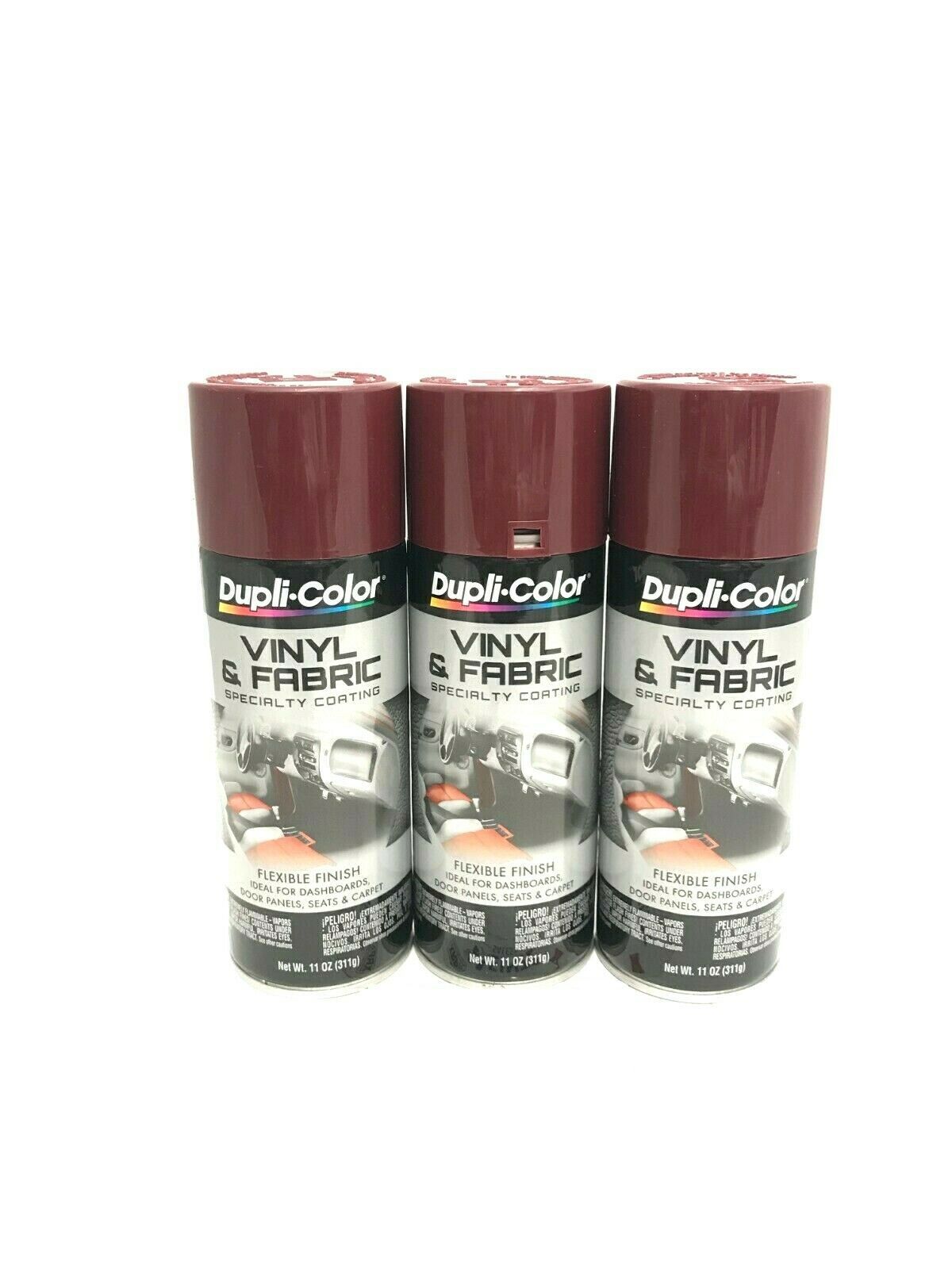 Duplicolor HVP110 - 3 Pack Vinyl & Fabric Spray Paint Burgundy - 11 oz