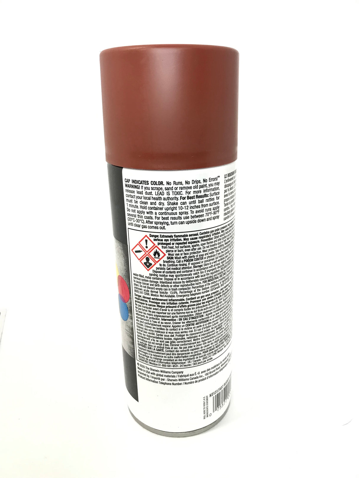 Krylon K01317A07 Acryli-Quik RUDDY BROWN Primer - Alkyd Enamel - 12 oz