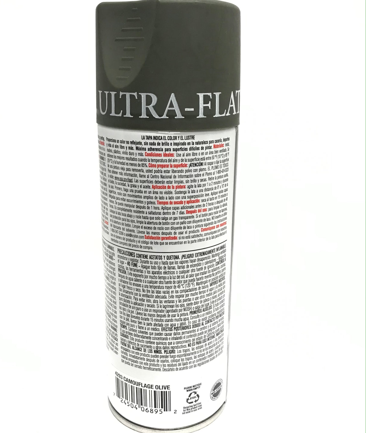 KRYLON 4293 OLIVE Camouflage Non-Reflective Ultra-Flat Finish Spray Paint- 11 oz Aerosol