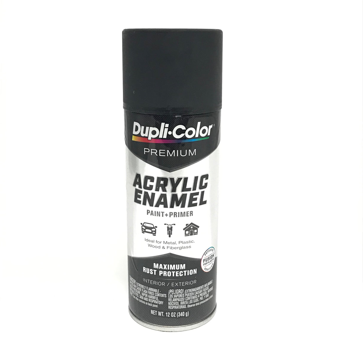 Duplicolor PAE101 SEMI-GLOSS BLACK Premium Acrylic Enamel - Max Rust Protection - 12oz