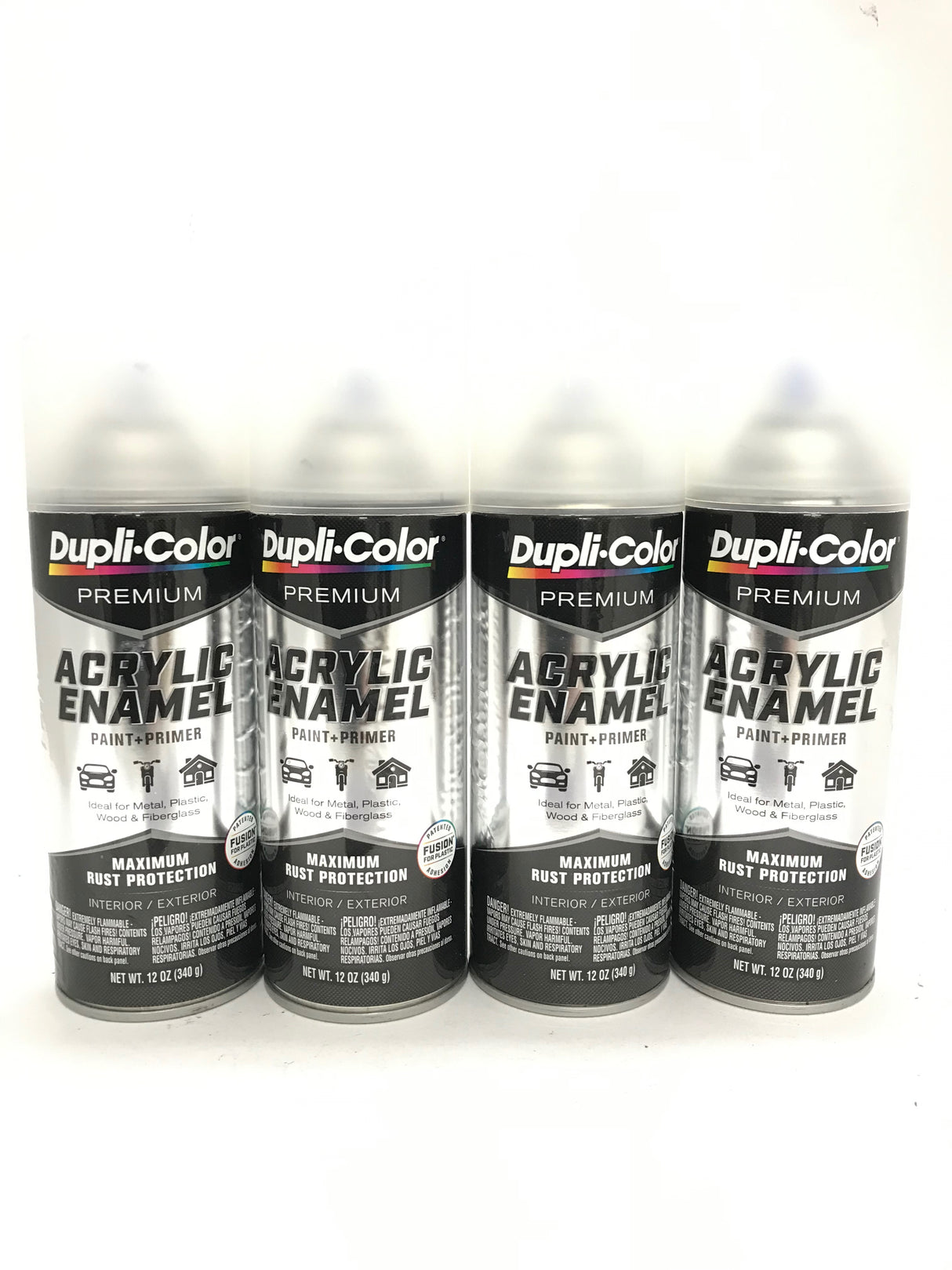Duplicolor PAE115-4 PACK MATTE CLEAR Premium Acrylic Enamel -Max Rust Protection - 12 OZ
