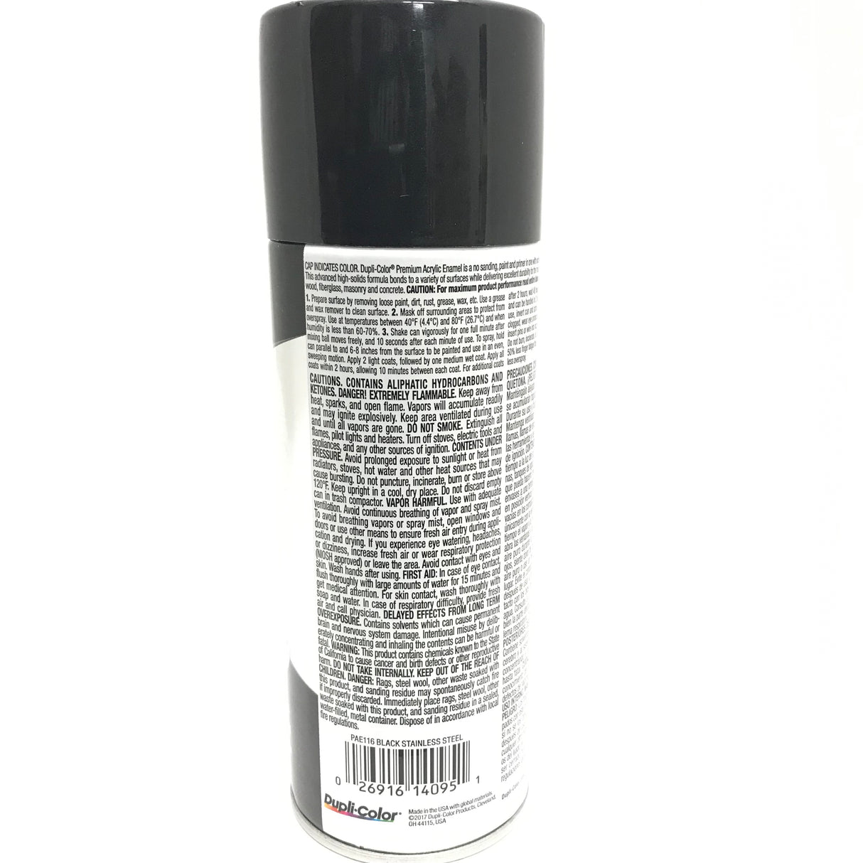 Duplicolor PAE116-2 PACK Black Stainless Steel Premium Acrylic Enamel Paint & Primer - 12 oz