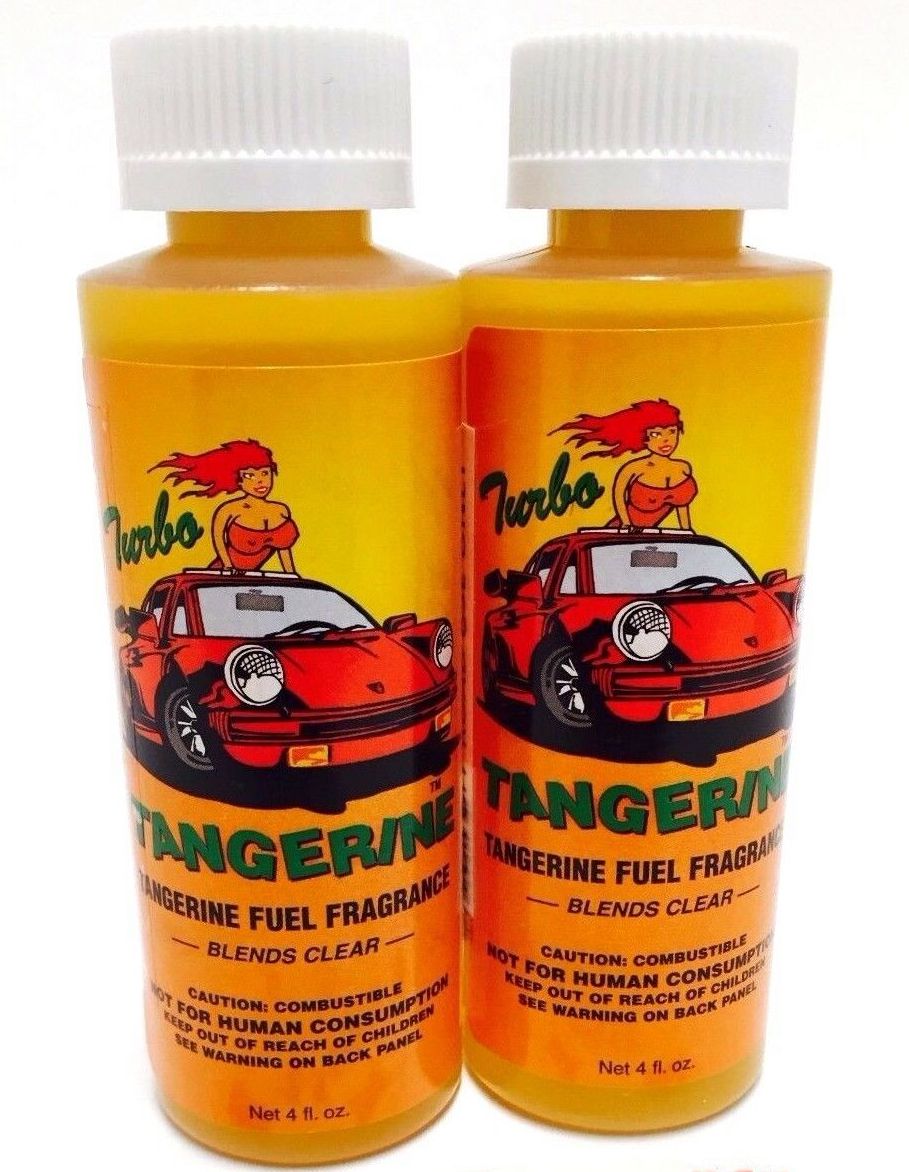 Power Plus Lubricants-2 PACK TANGERINE Fuel Fragrance for Car, Motorcycle, ATV, IMCA - 4 fl oz