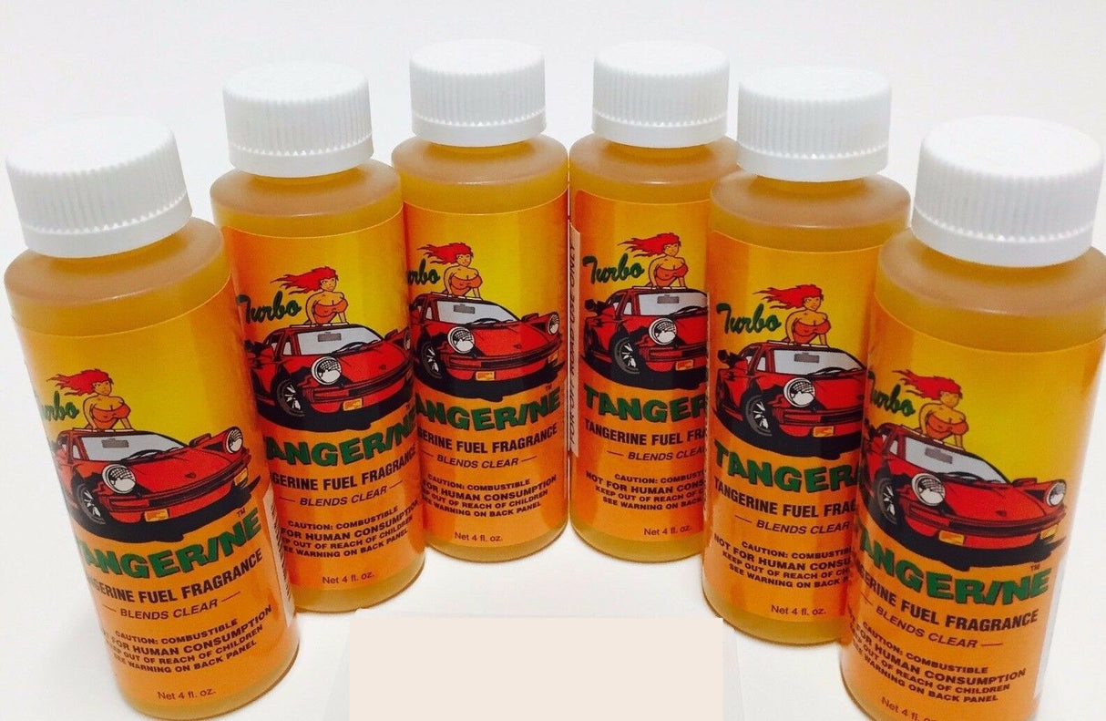 Power Plus Lubricants-6 PACK TANGERINE Fuel Fragrance for Car, Motorcycle, ATV, IMCA - 4 fl oz