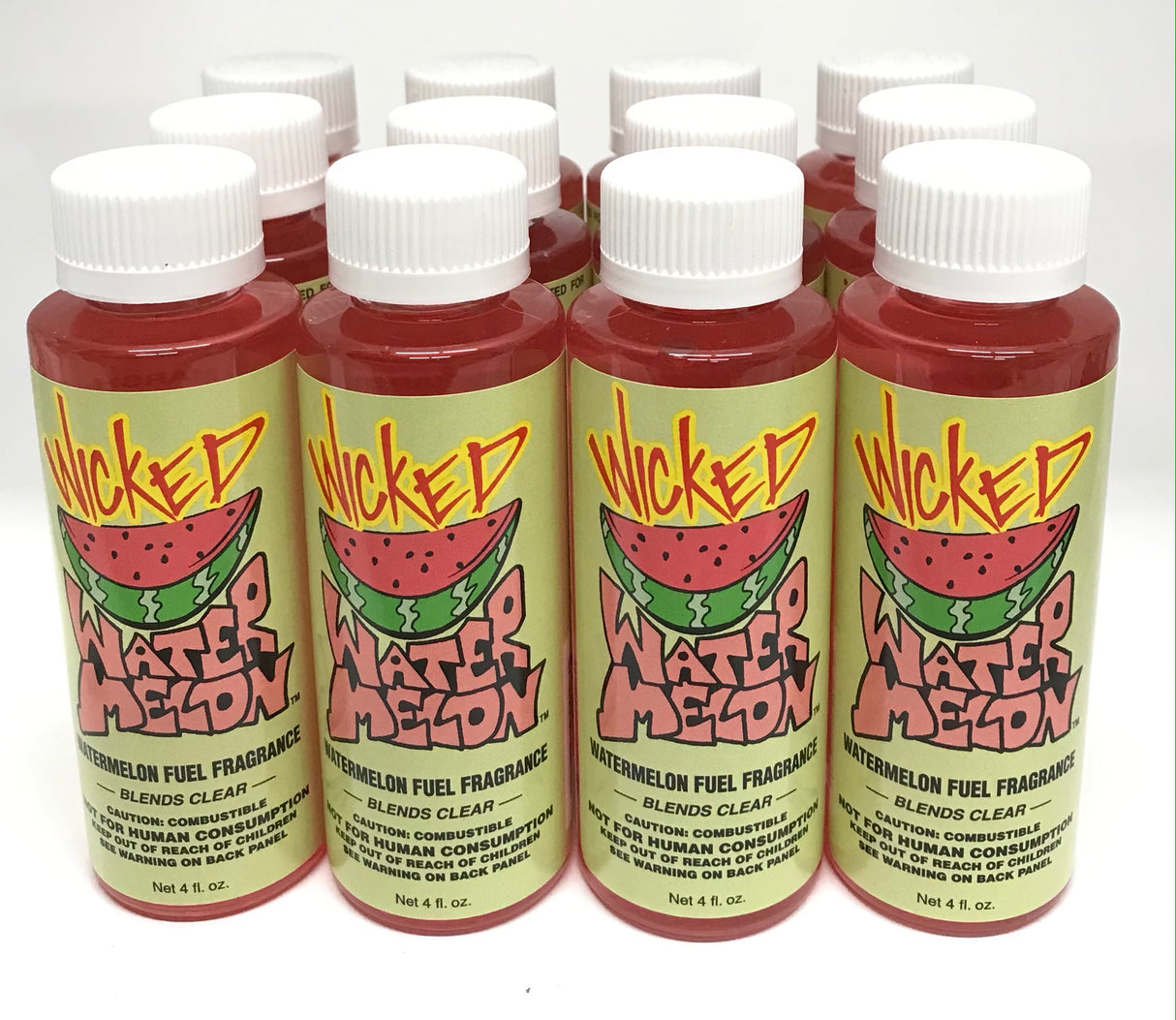 Power Plus Lubricants-12 PACK WATERMELON Fuel Fragrance for Car, Motorcycle, ATV, IMCA - 4 fl oz
