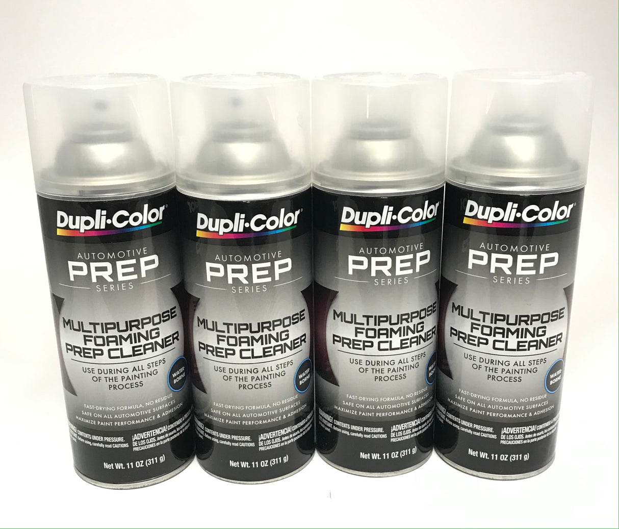 Duplicolor PS200-4 PACK Multi-Purpose Foaming Prep Cleaner - Waterborne Formula - 11 oz Aerosol