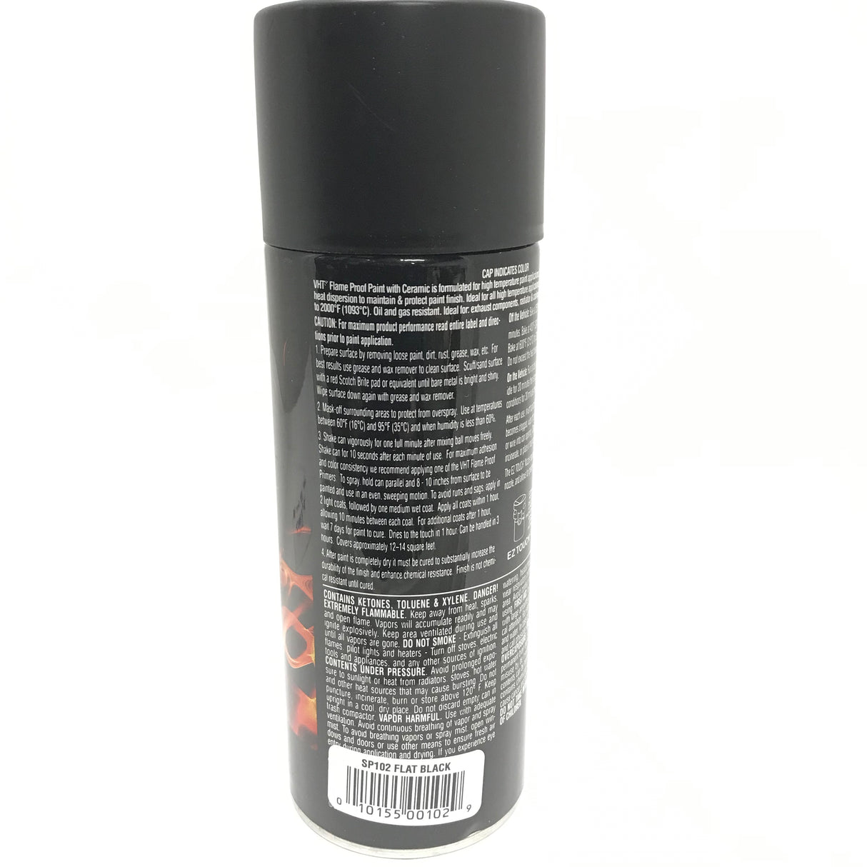VHT SP102-4 PACK FLAT BLACK High Temperature Flame Proof Header Paint - 11 oz