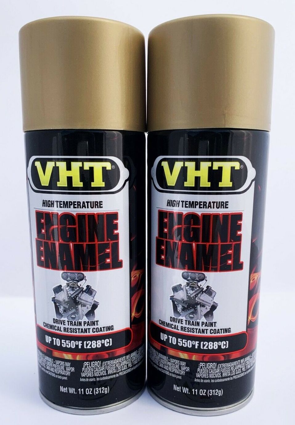 VHT SP132-2 PACK UNIVERSAL GOLD Engine Enamel High Heat Coating, Drive Train Paint - 11 oz