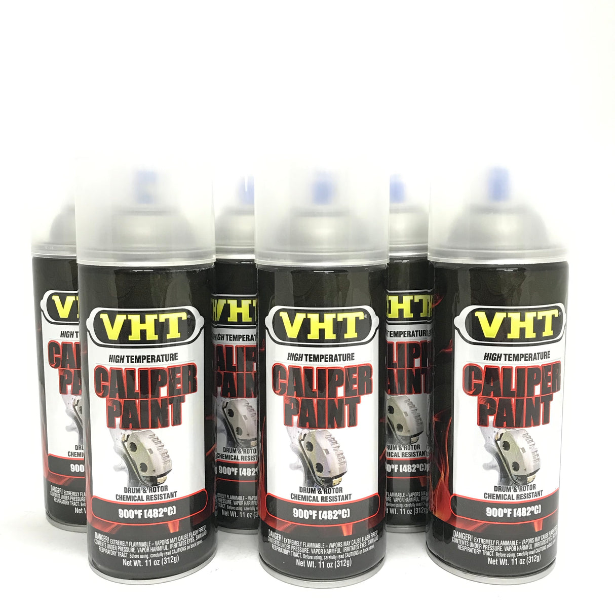VHT SP730-6 PACK GLOSS CLEAR Brake Caliper Paint, Drums, Rotors Paint - High Heat -11oz