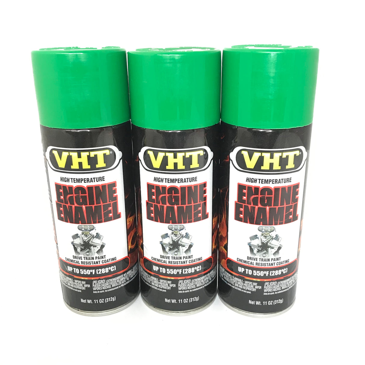 VHT SP760-3 PACK KERMIT GREEN Engine Enamel High Heat Drive Train Paint - 11 oz