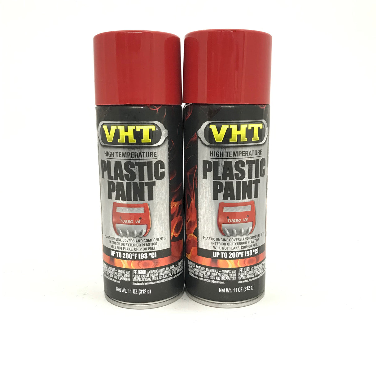 VHT SP821-2 PACK GLOSS RED High Temperature Plastic Paint - 11 oz Aerosol
