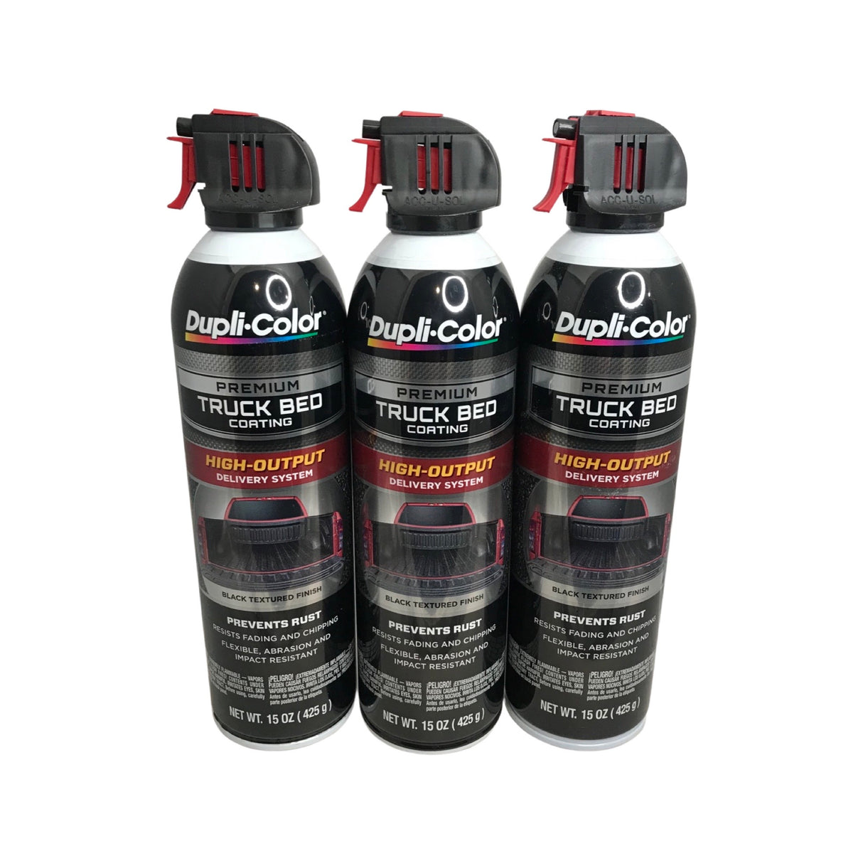 Duplicolor TR350 3-Pack Premium Truck Bed Coating Black - 15 oz. Aerosol